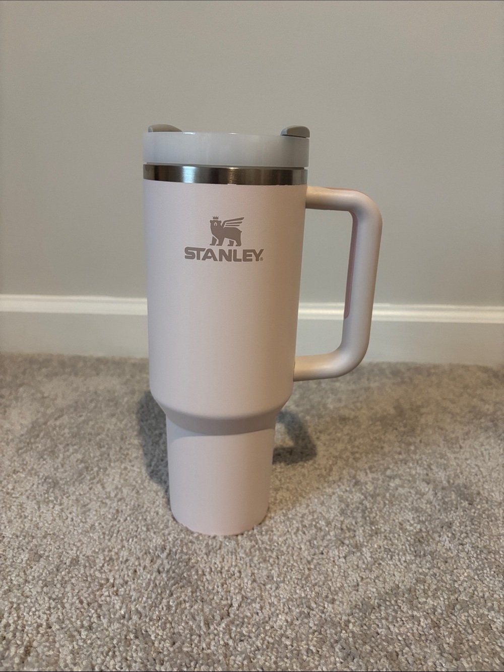 Stanley Pale Pink Insulated Travel Mug with Handle